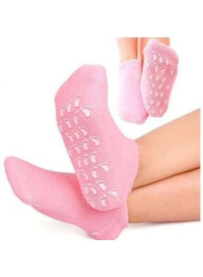 جوارب سيليكون للكعب، جوارب جل سبا للنساء والرجال، جوارب لحماية القدمين وإصلاح تشققات القدمين، زوج واحد، قد يختلف اللون - Image 1